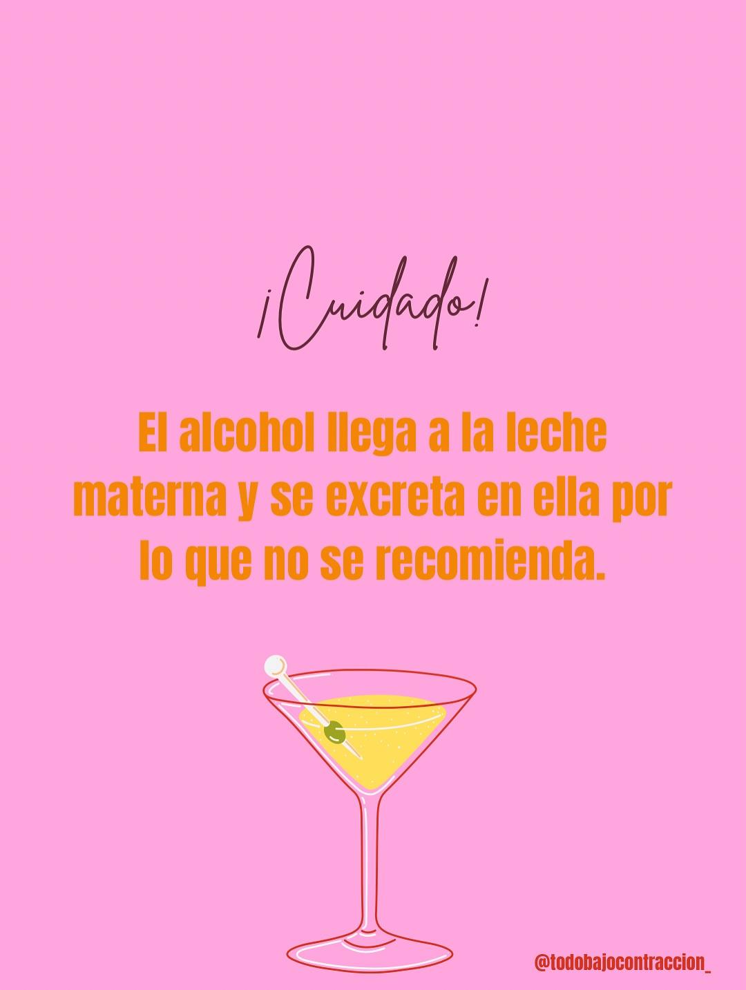 Carrusel ilustrado de Todo Bajo Contracción: Alcohol y lactancia