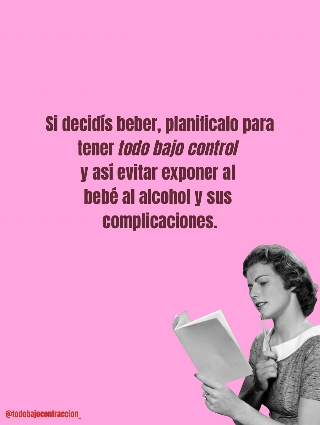 Carrusel ilustrado de Todo Bajo Contracción: Alcohol y lactancia