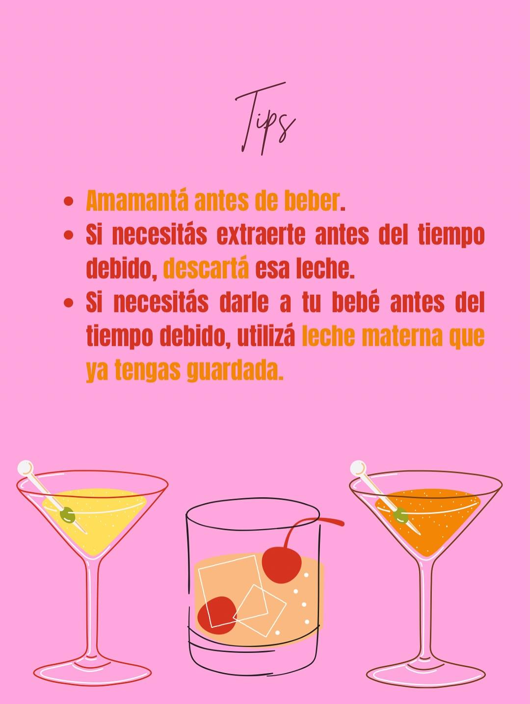 Carrusel ilustrado de Todo Bajo Contracción: Alcohol y lactancia