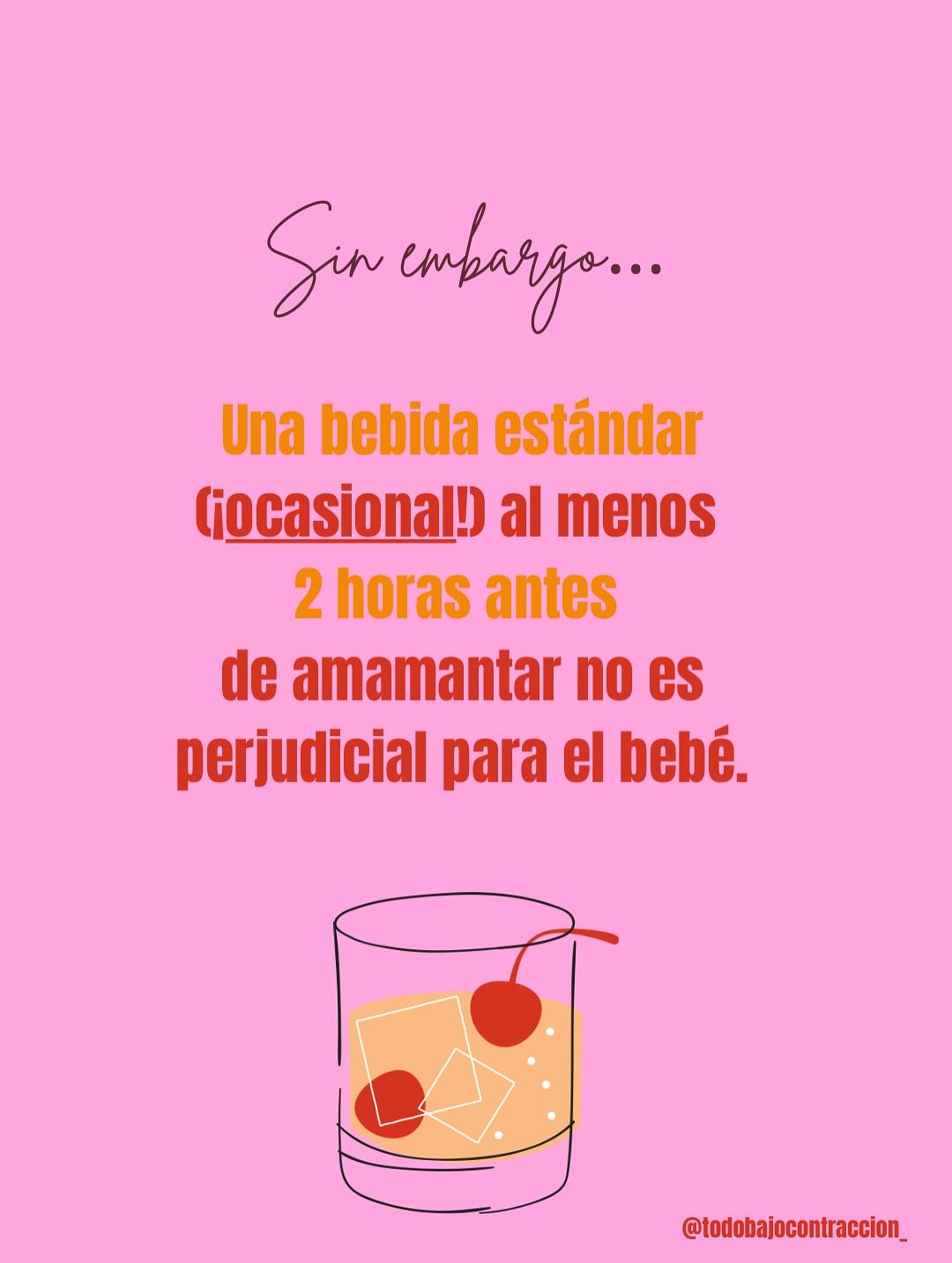 Carrusel ilustrado de Todo Bajo Contracción: Alcohol y lactancia