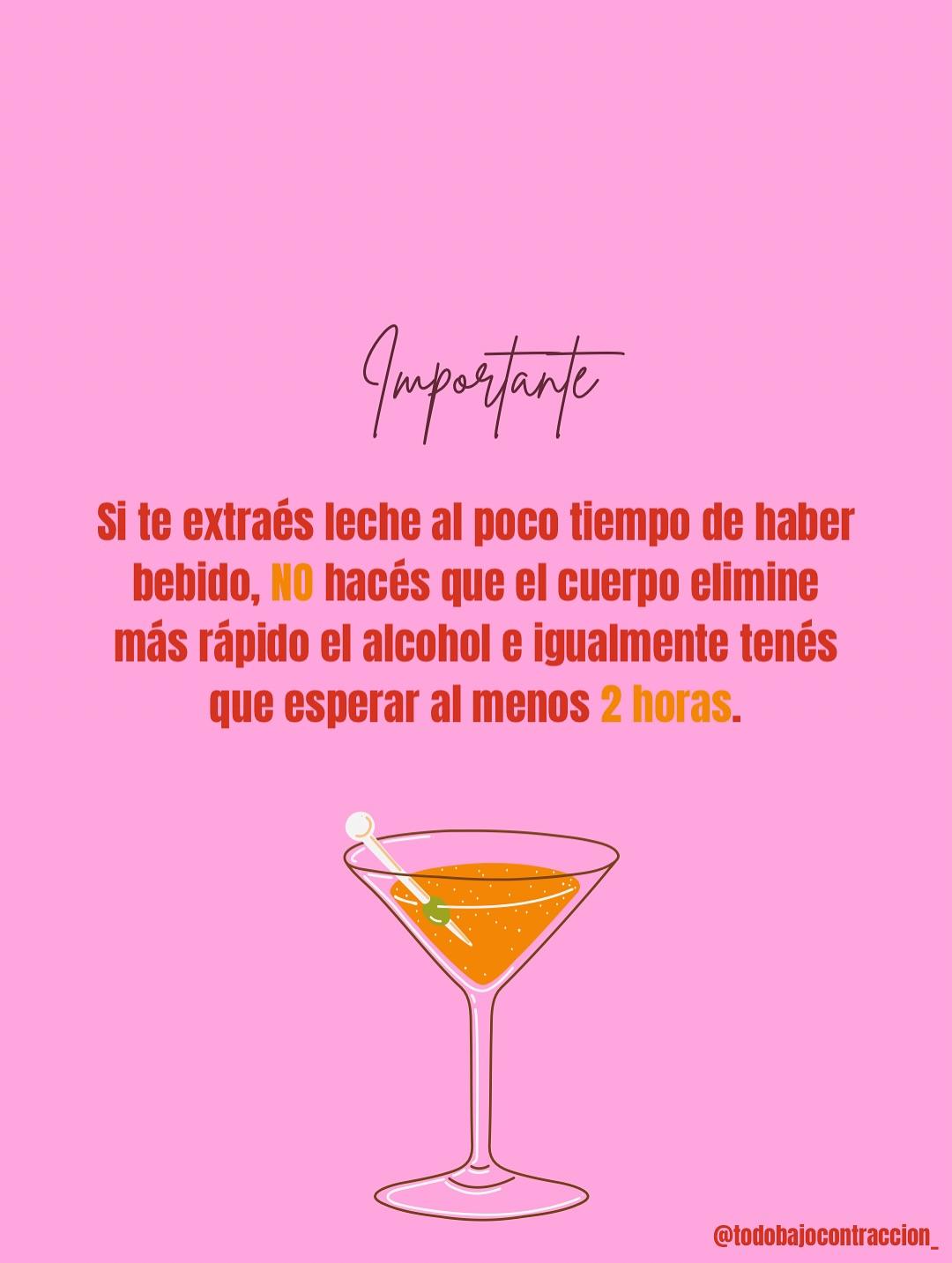 Carrusel ilustrado de Todo Bajo Contracción: Alcohol y lactancia