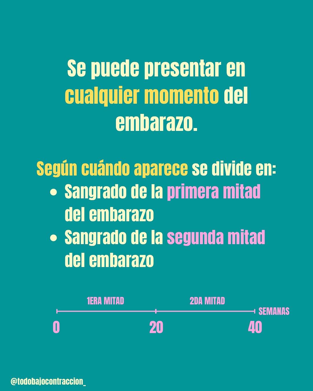 Carrusel ilustrado de Todo Bajo Contracción: Sangrado en el embarazo: causas