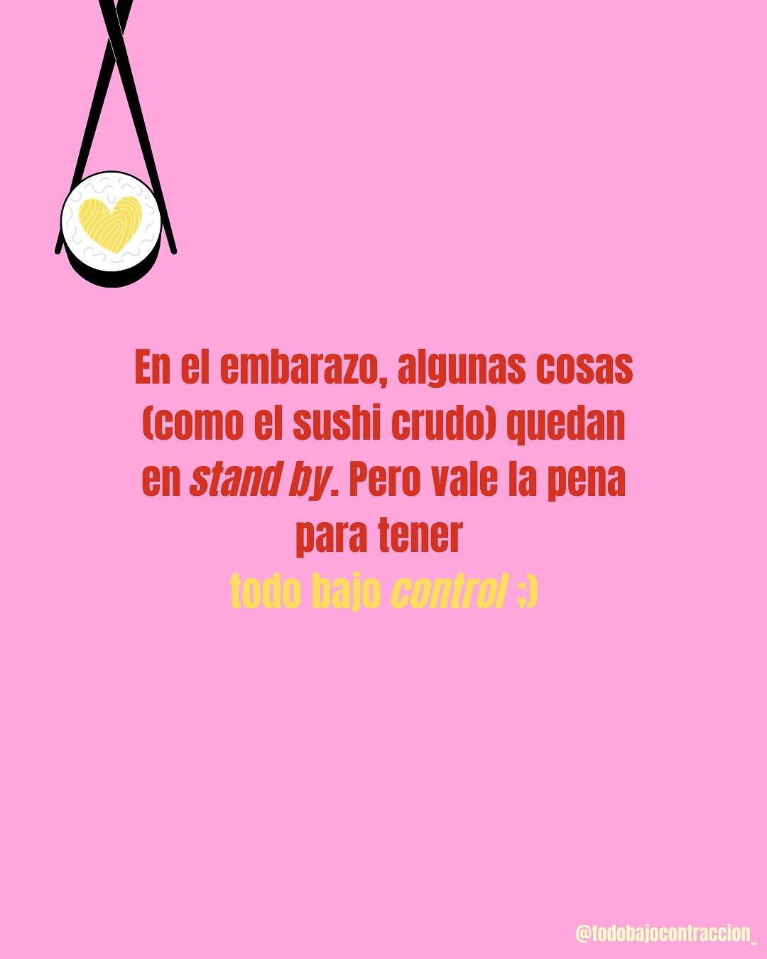 Carrusel ilustrado de Todo Bajo Contracción: ¿Se puede comer sushi en el embarazo?
