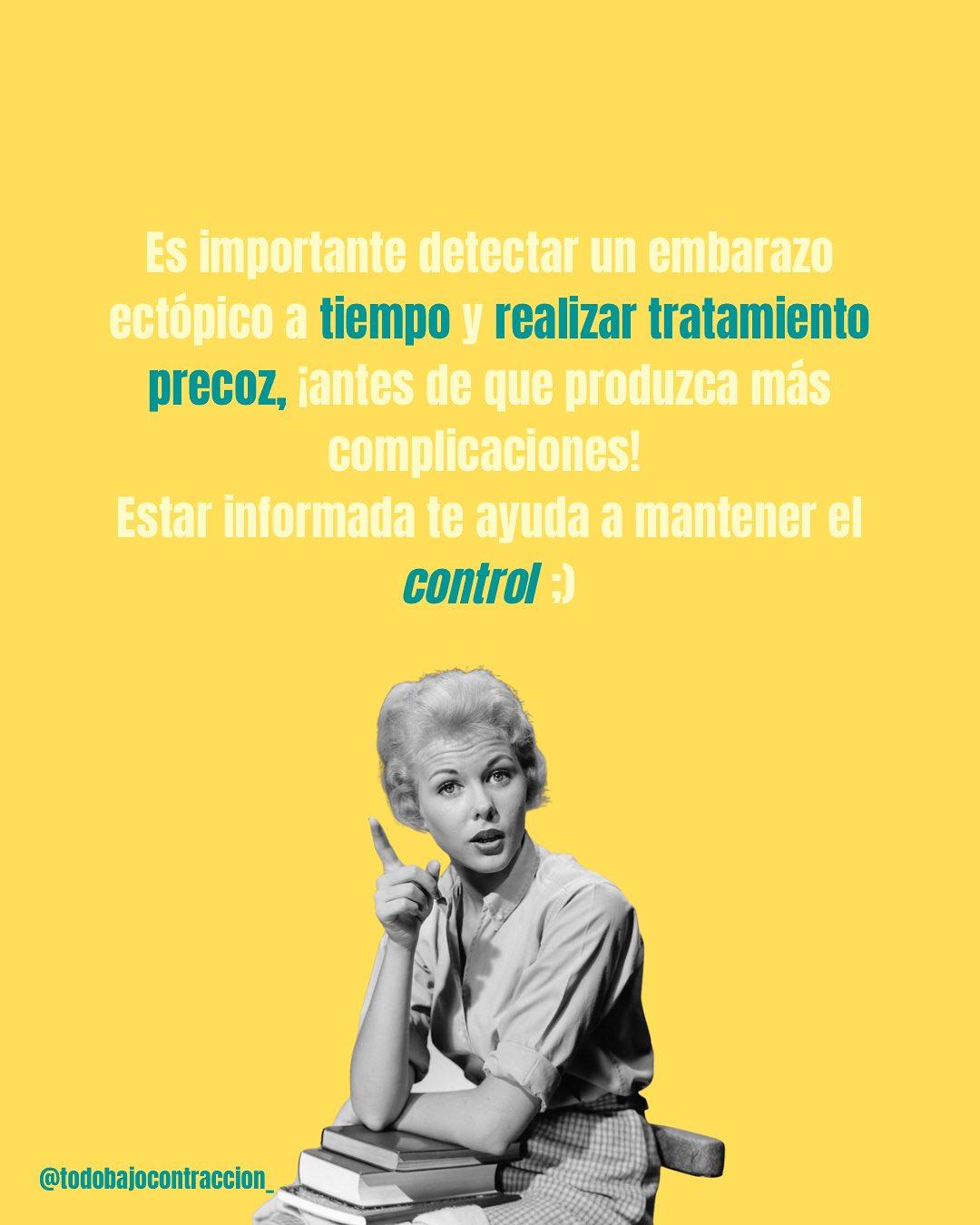 Carrusel ilustrado de Todo Bajo Contracción: Embarazo ectópico