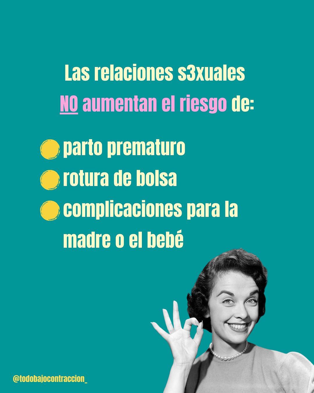 Carrusel ilustrado de Todo Bajo Contracción: Relaciones sexuales en el embarazo y el posparto