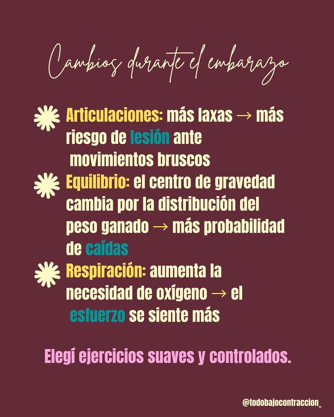 Carrusel ilustrado de Todo Bajo Contracción: Ejercicio en el embarazo