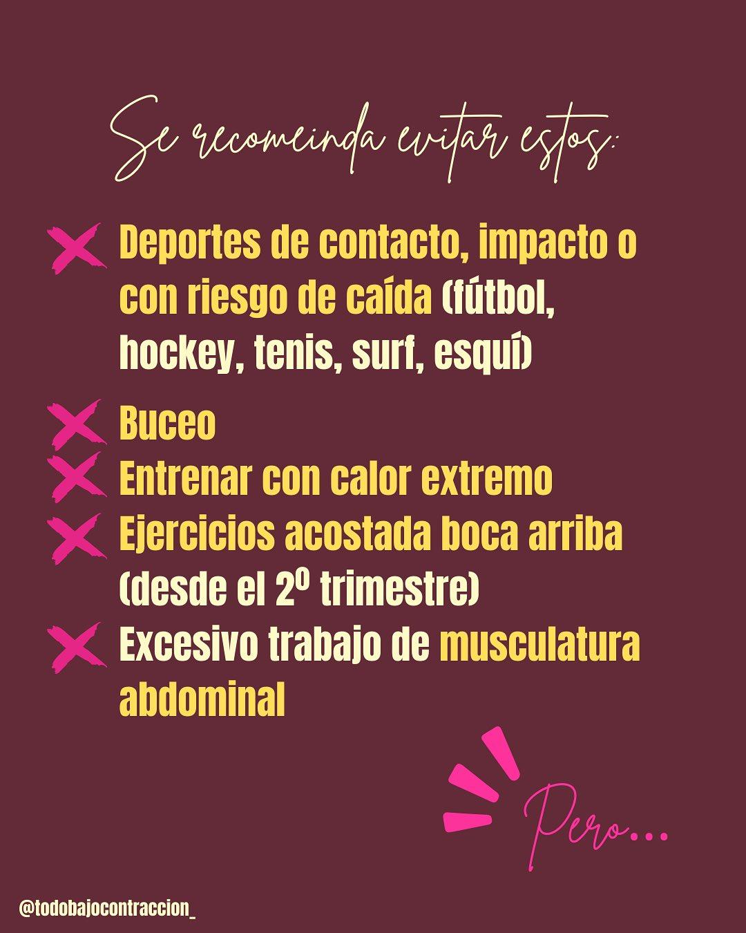 Carrusel ilustrado de Todo Bajo Contracción: Ejercicio en el embarazo