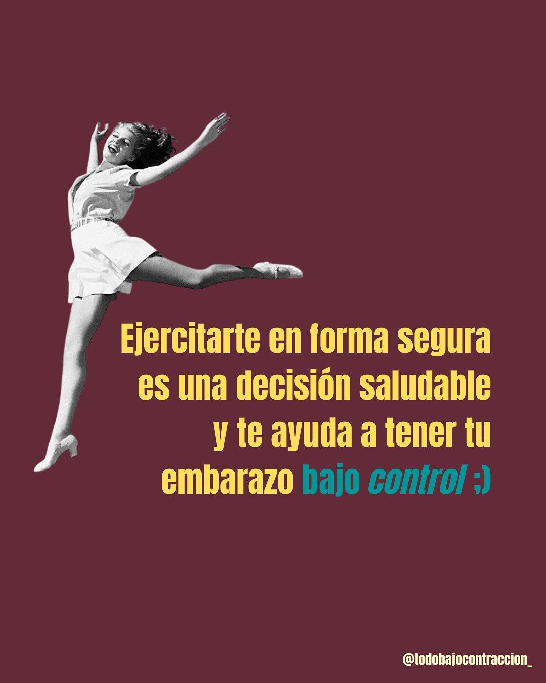Carrusel ilustrado de Todo Bajo Contracción: Ejercicio en el embarazo