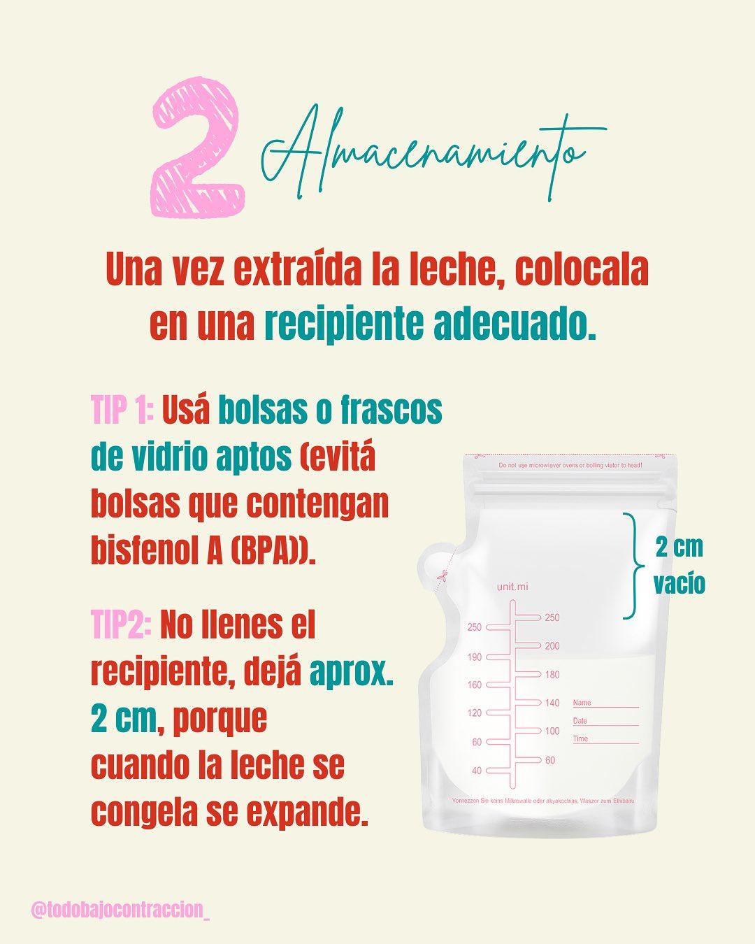 Carrusel ilustrado de Todo Bajo Contracción: Banco de leche: cómo almacenar leche materna