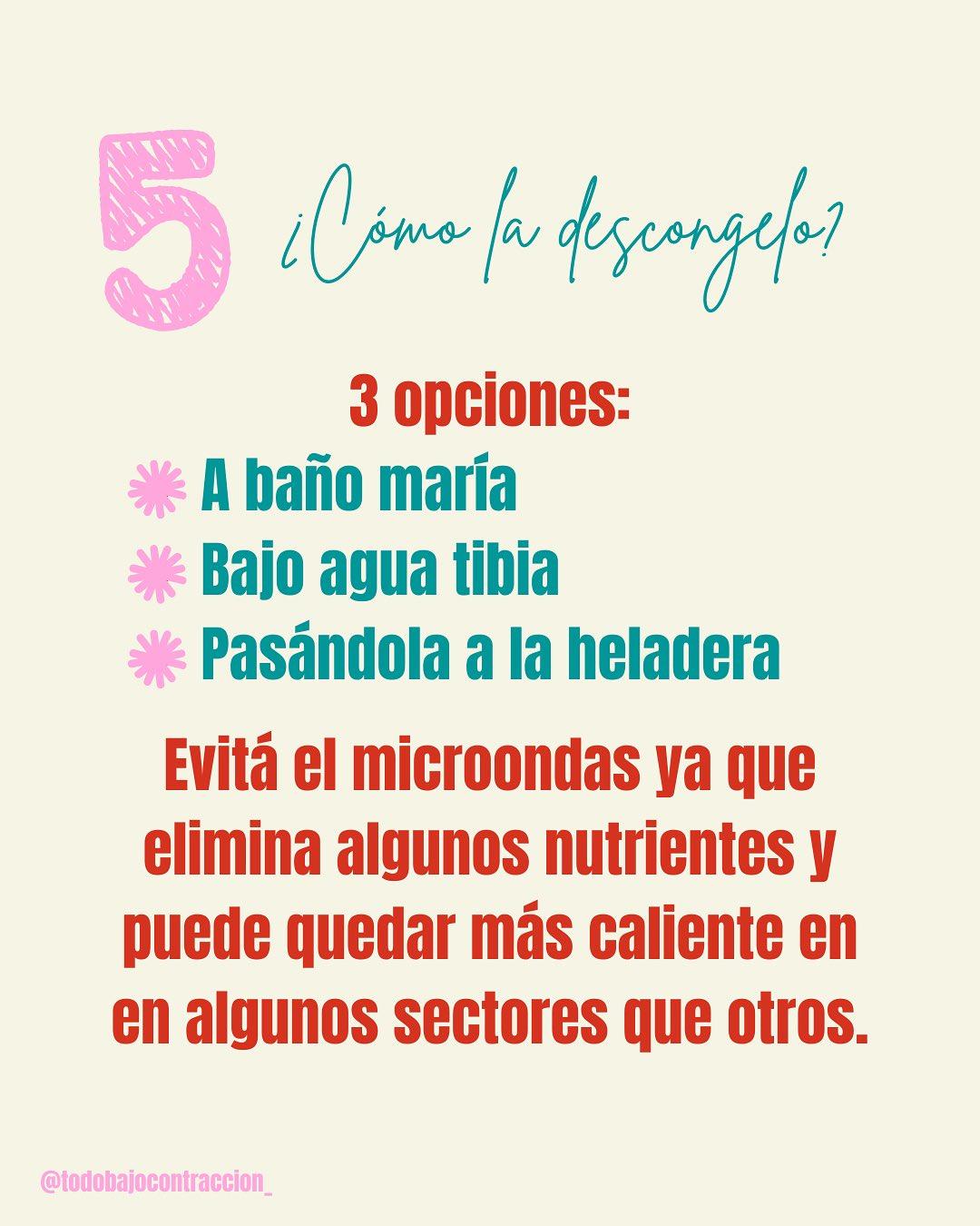 Carrusel ilustrado de Todo Bajo Contracción: Banco de leche: cómo almacenar leche materna