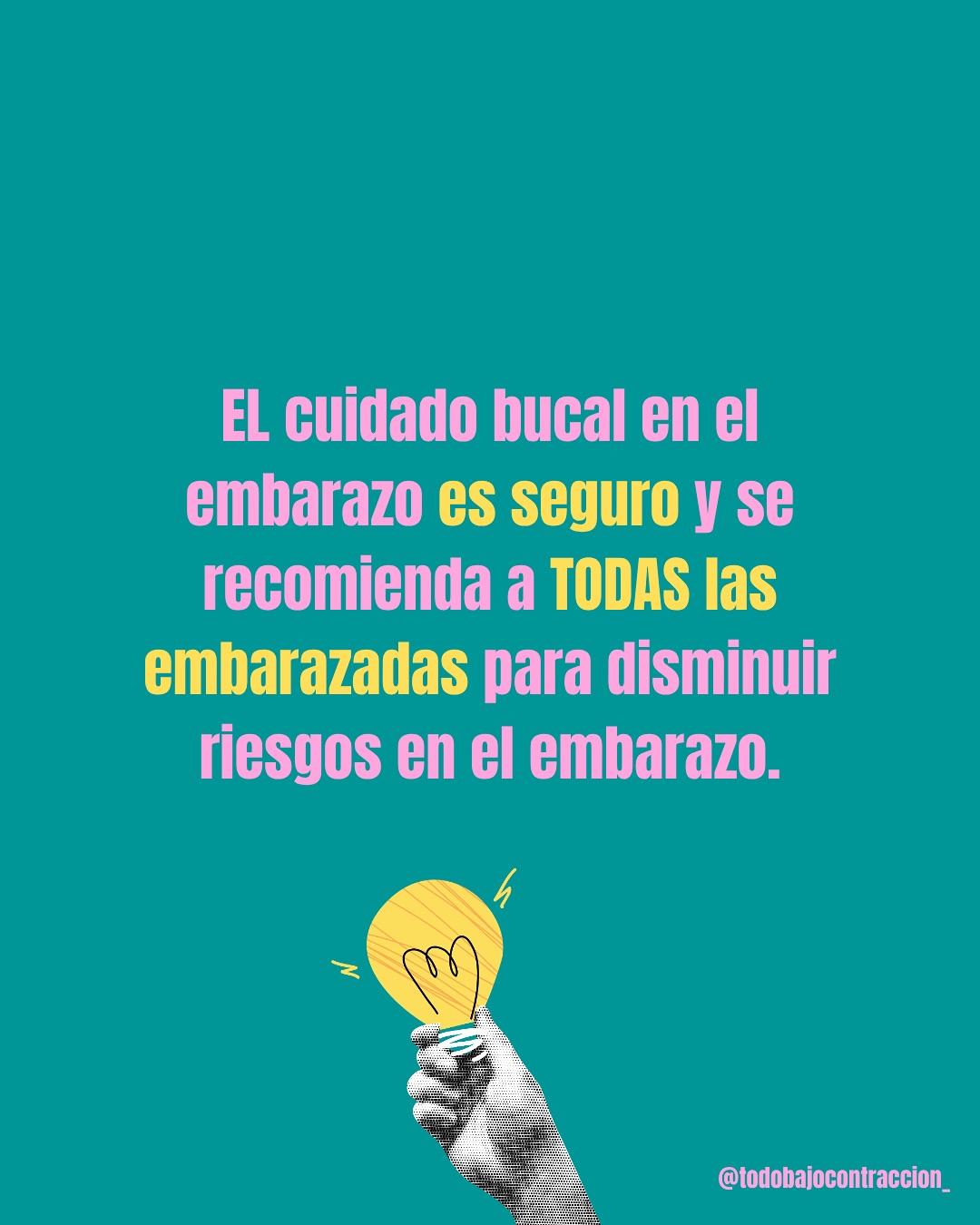 Carrusel ilustrado de Todo Bajo Contracción: Odontólogo en el embarazo