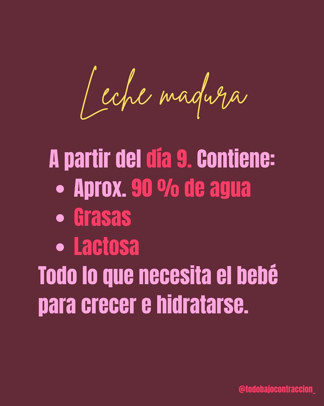 Carrusel ilustrado de Todo Bajo Contracción: Leche materna: cómo se adapta a tu bebé