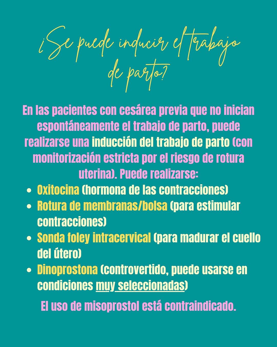 Carrusel ilustrado de Todo Bajo Contracción: Parto vaginal después de una cesárea