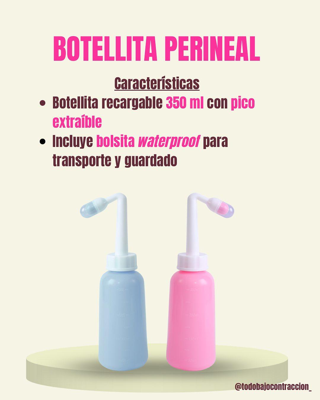 Carrusel ilustrado de Todo Bajo Contracción: Botella perineal para el posparto
