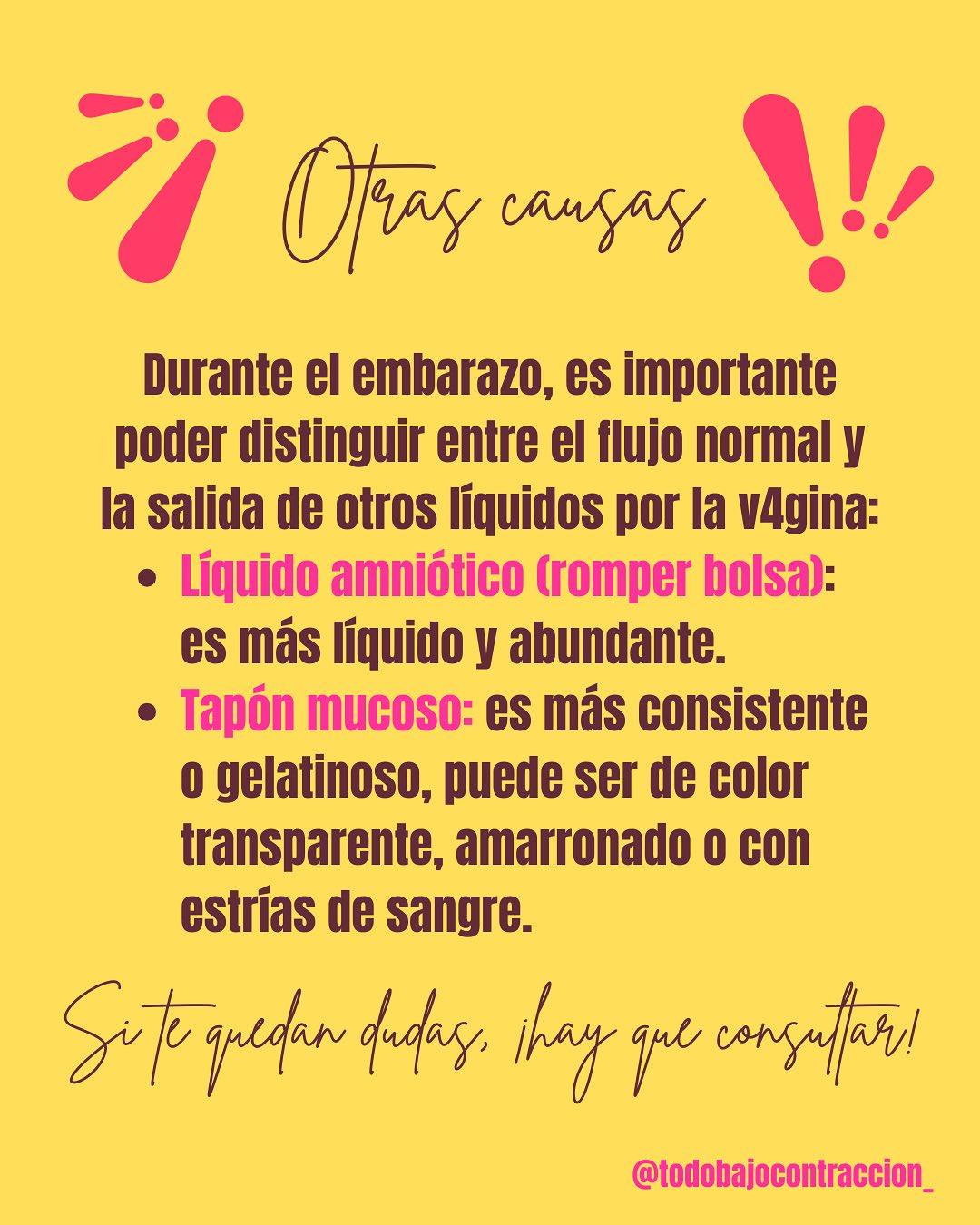 Carrusel ilustrado de Todo Bajo Contracción: Flujo en el embarazo: qué es normal