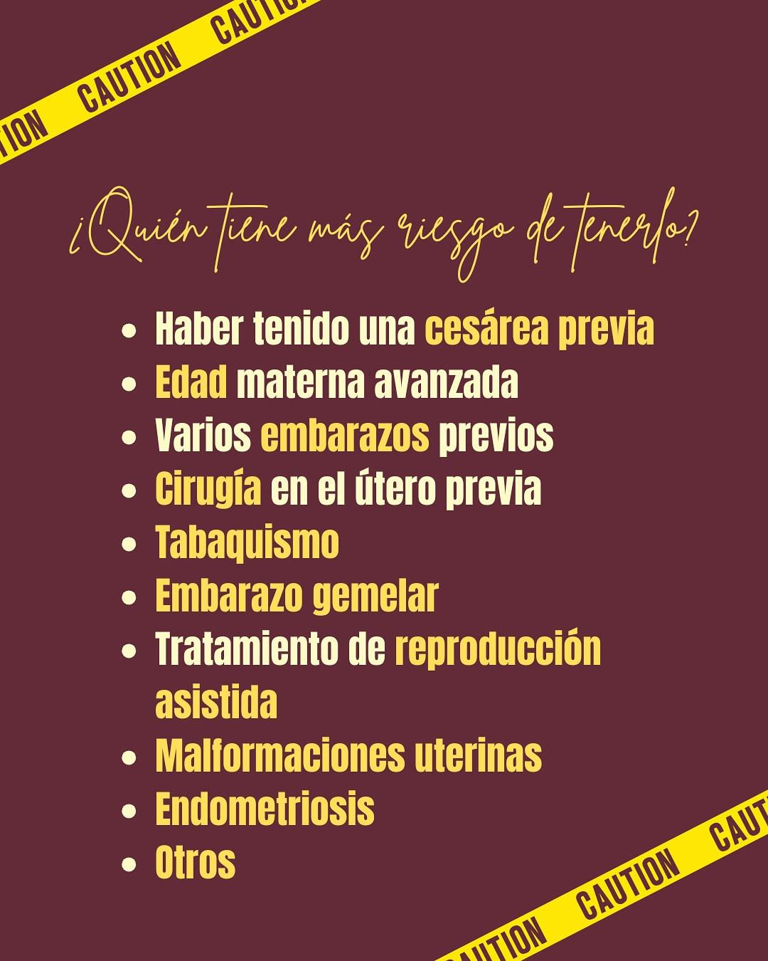 Carrusel ilustrado de Todo Bajo Contracción: Placenta previa o baja