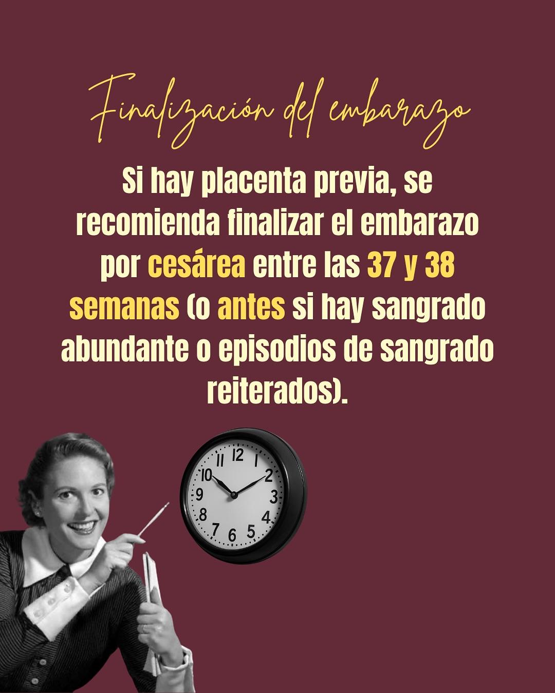 Carrusel ilustrado de Todo Bajo Contracción: Placenta previa o baja