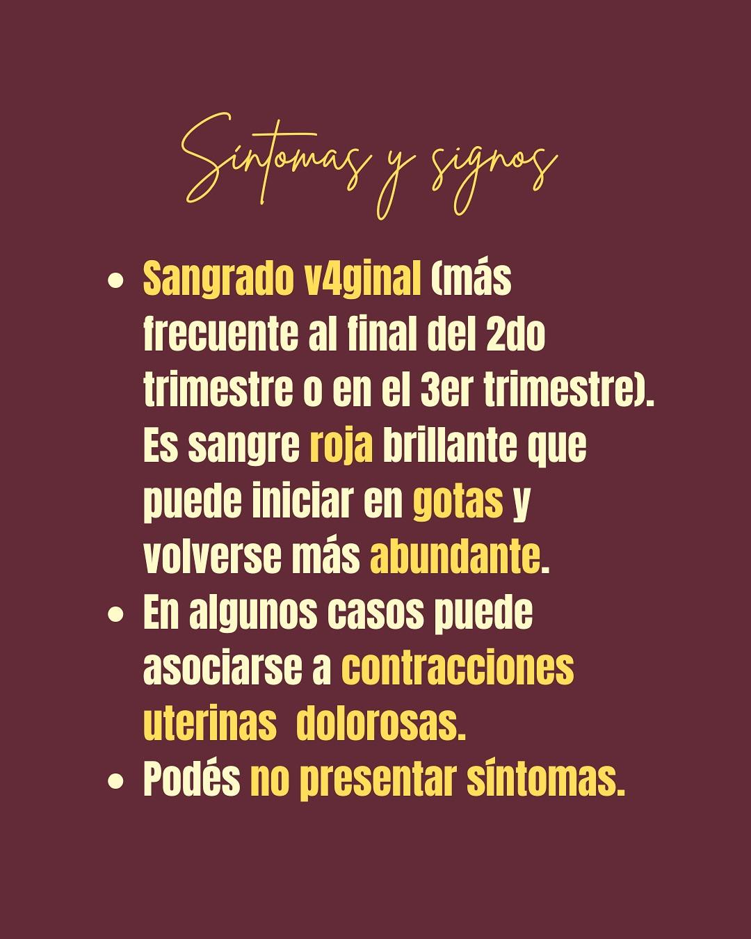 Carrusel ilustrado de Todo Bajo Contracción: Placenta previa o baja