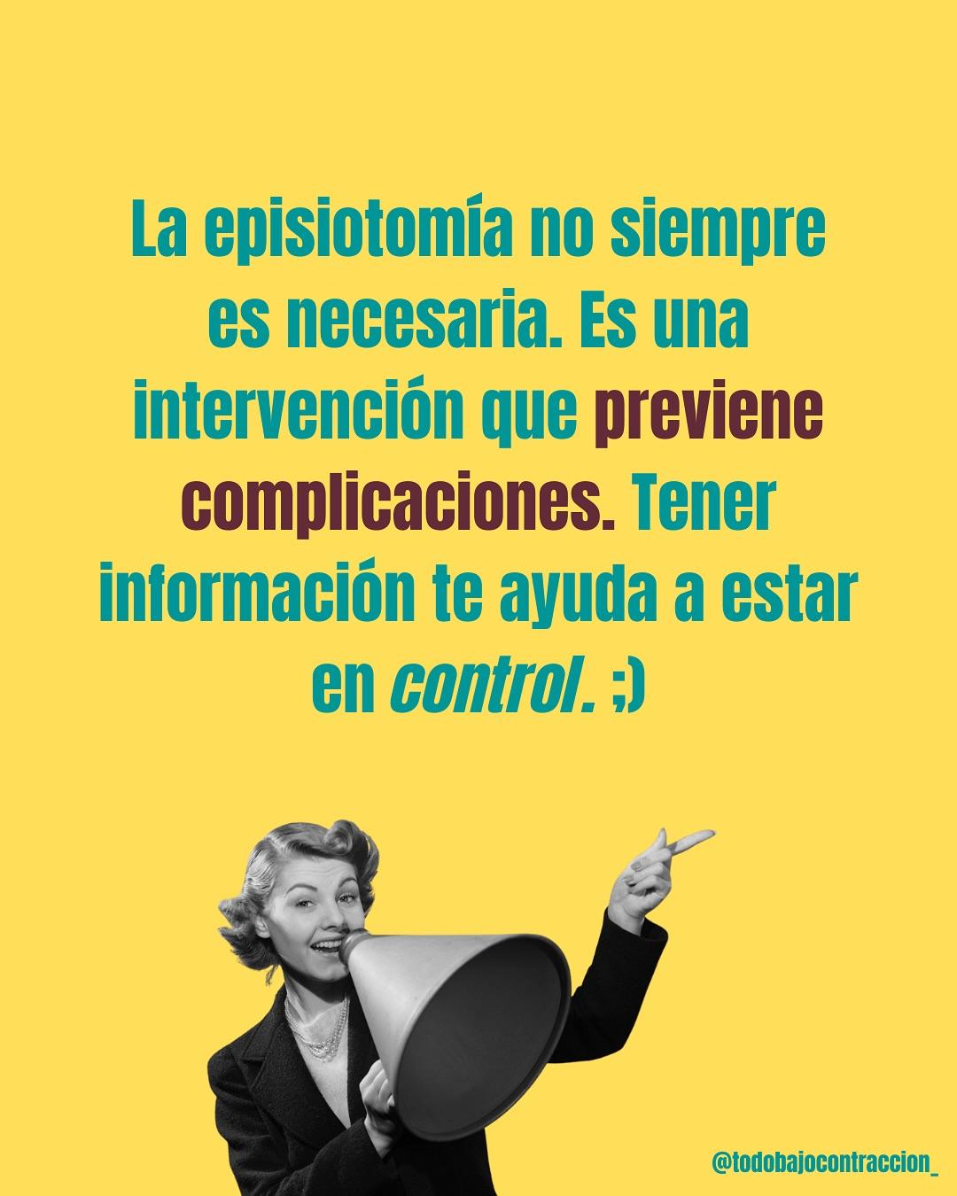Carrusel ilustrado de Todo Bajo Contracción: Episiotomía: cuándo se hace