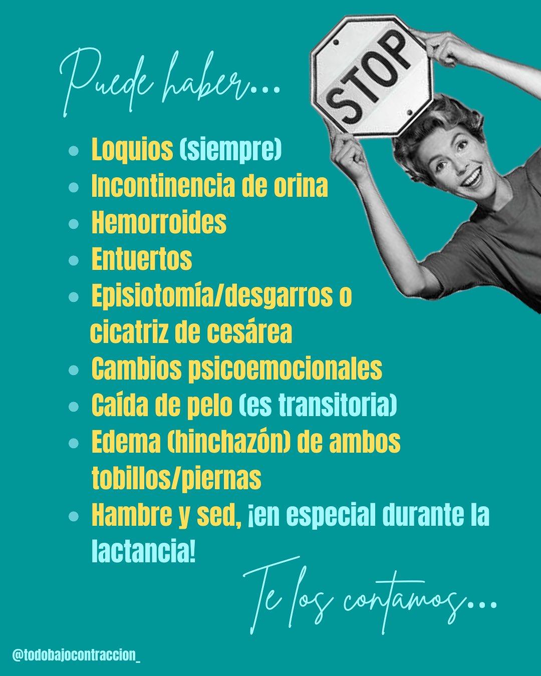 Carrusel ilustrado de Todo Bajo Contracción: El cuarto trimestre: las primeras semanas posparto
