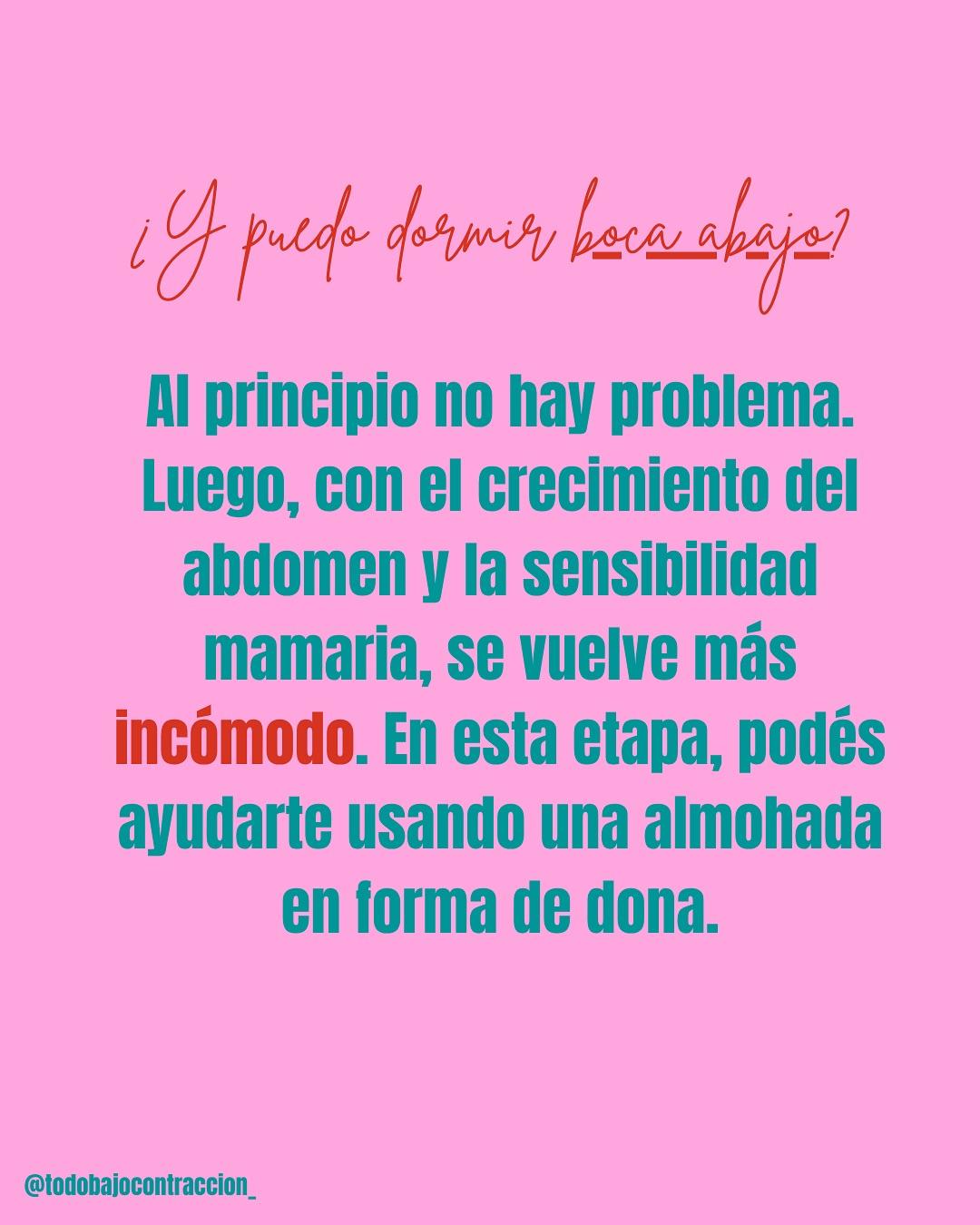 Carrusel ilustrado de Todo Bajo Contracción: ¿Cómo dormir en el embarazo?