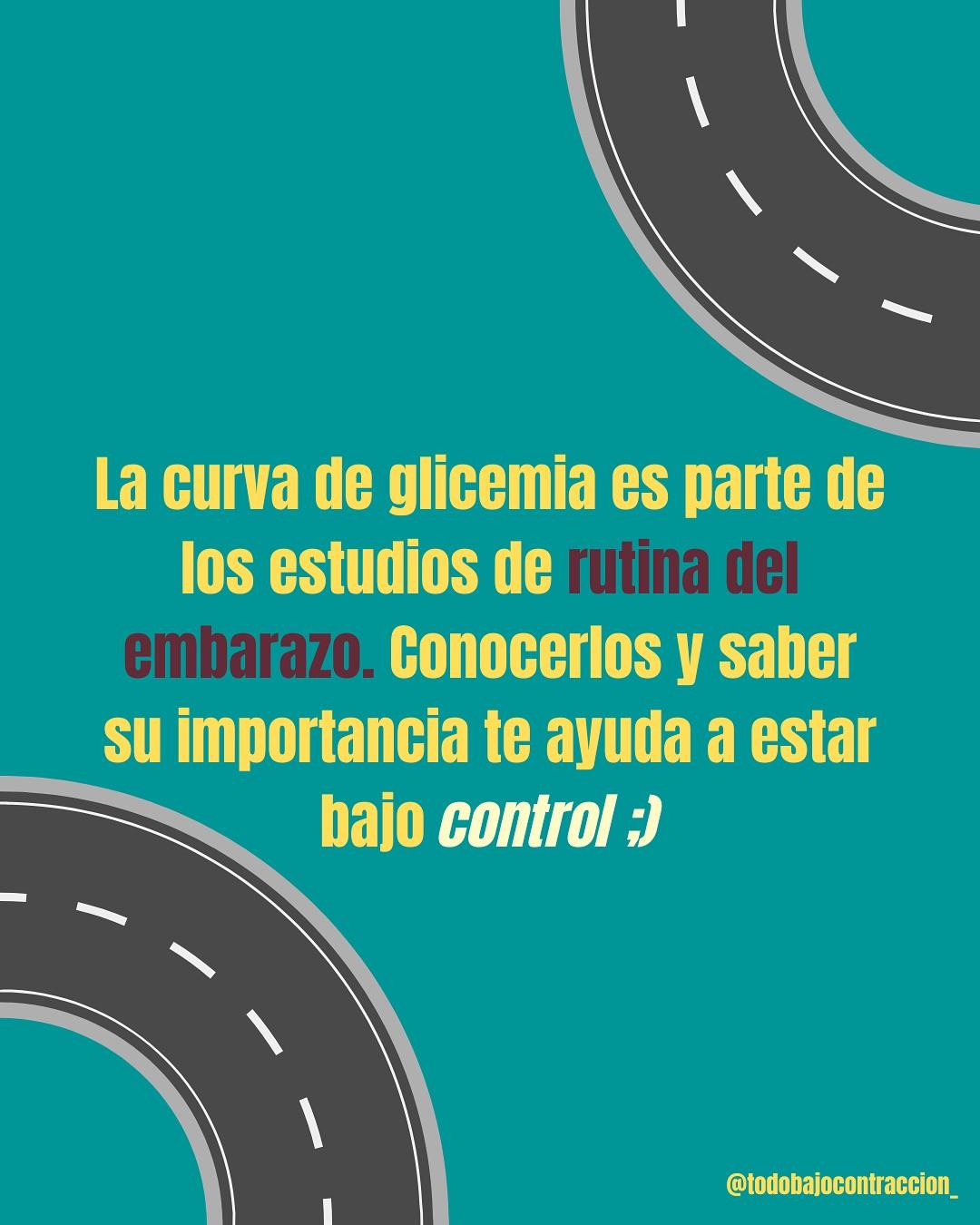 Carrusel ilustrado de Todo Bajo Contracción: Curva de glicemia en el embarazo