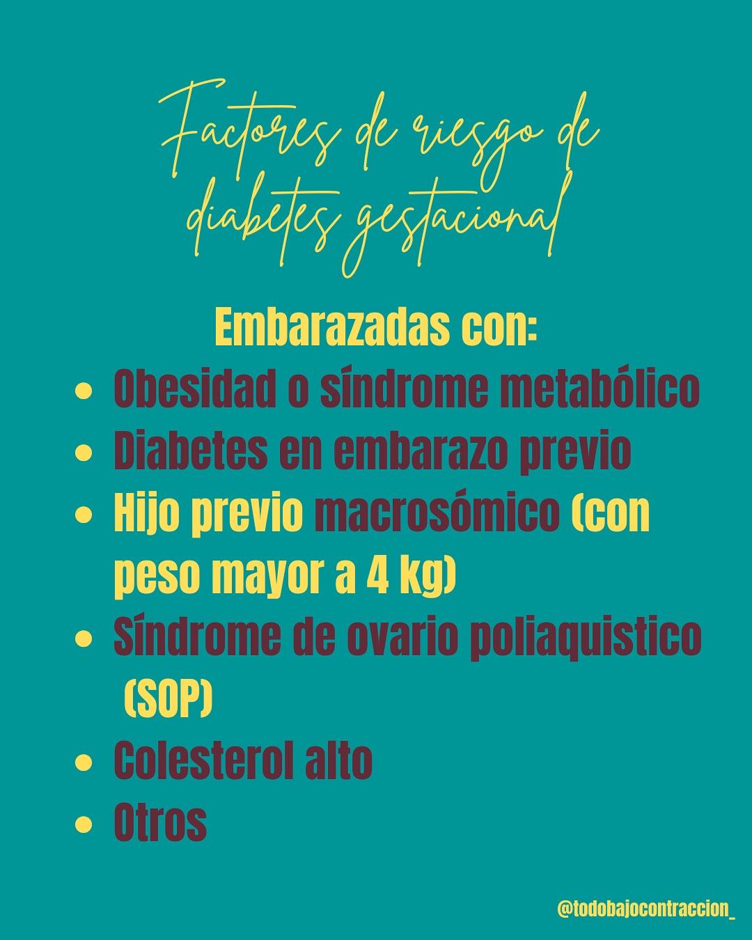 Carrusel ilustrado de Todo Bajo Contracción: Curva de glicemia en el embarazo