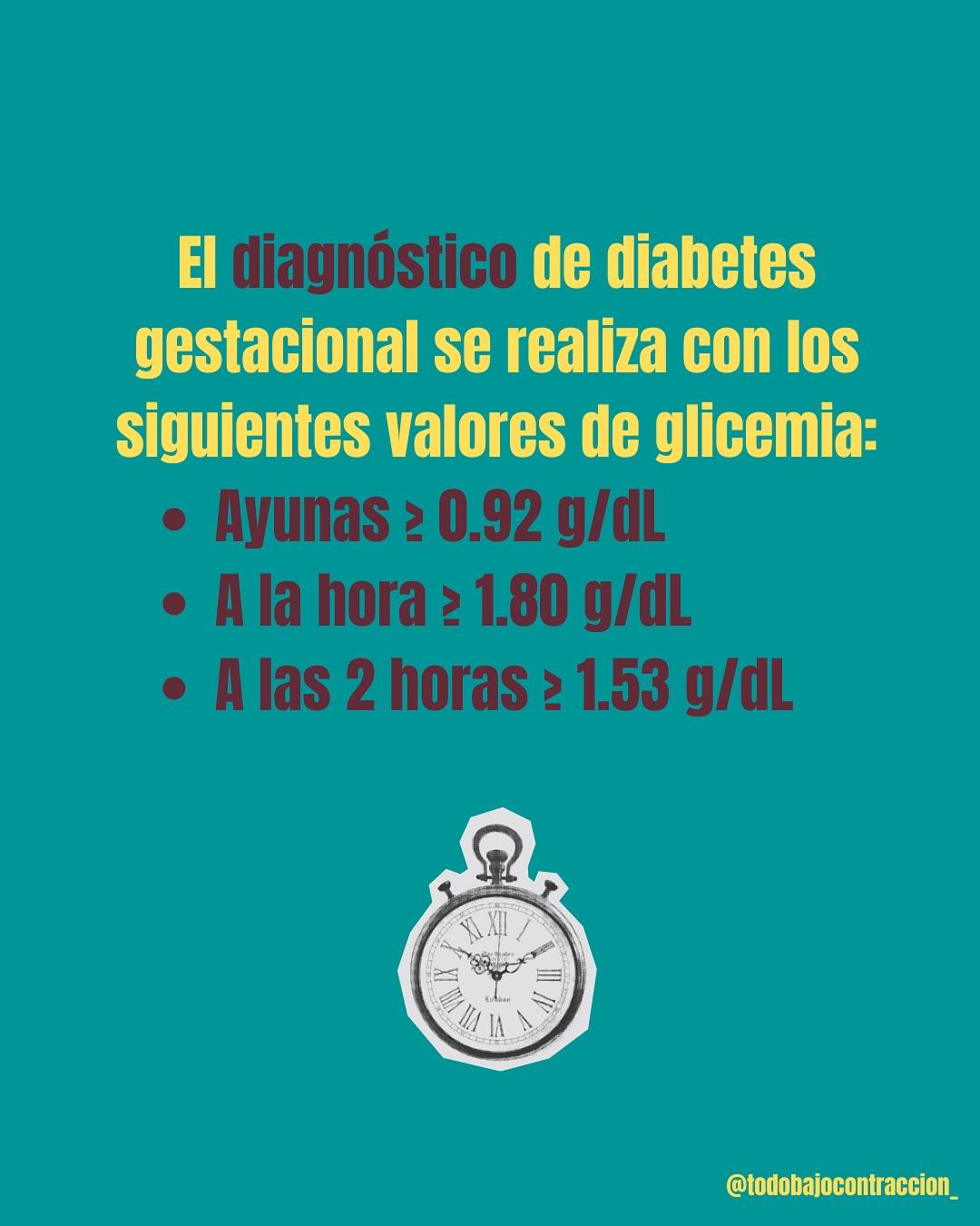Carrusel ilustrado de Todo Bajo Contracción: Curva de glicemia en el embarazo