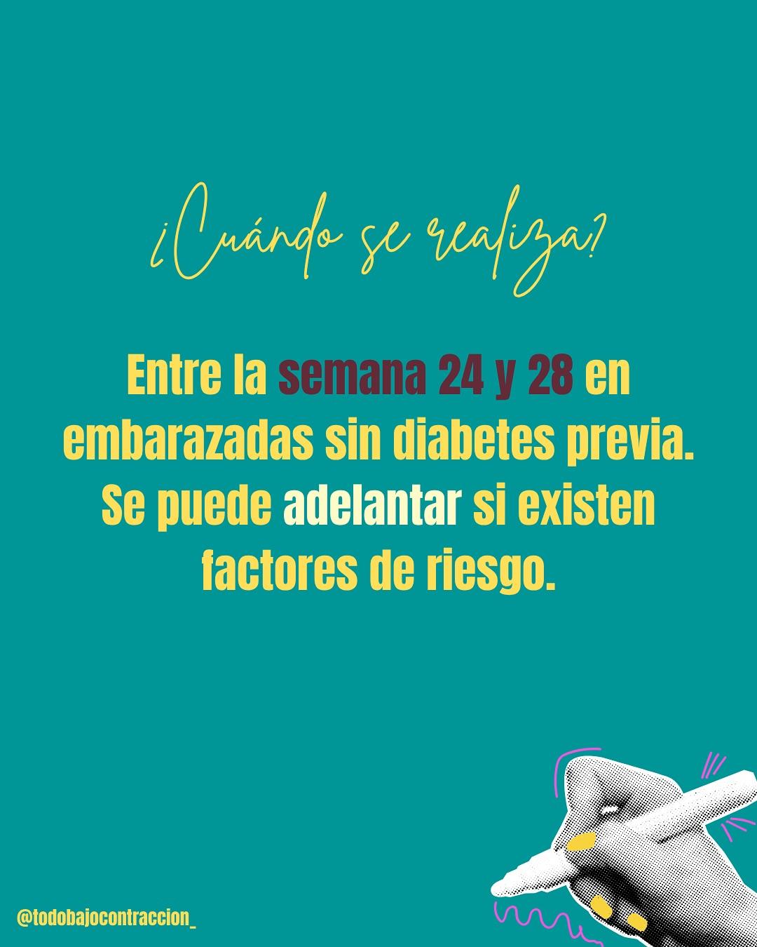 Carrusel ilustrado de Todo Bajo Contracción: Curva de glicemia en el embarazo