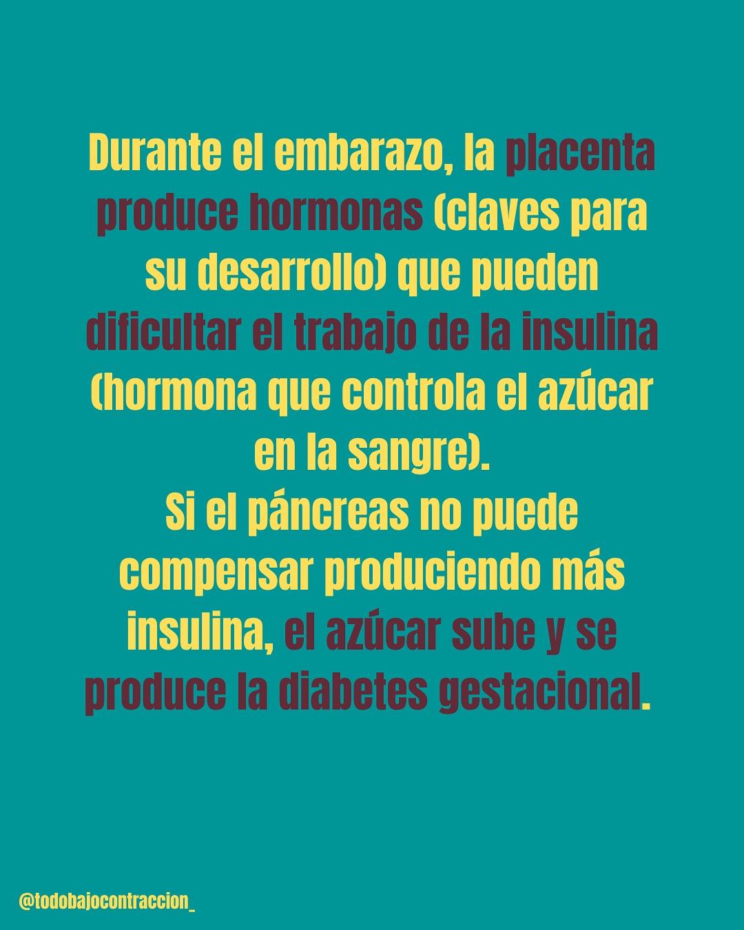 Carrusel ilustrado de Todo Bajo Contracción: Curva de glicemia en el embarazo