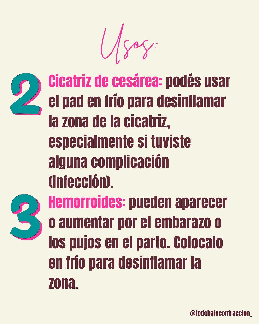 Carrusel ilustrado de Todo Bajo Contracción: Multipad frío/calor para el posparto