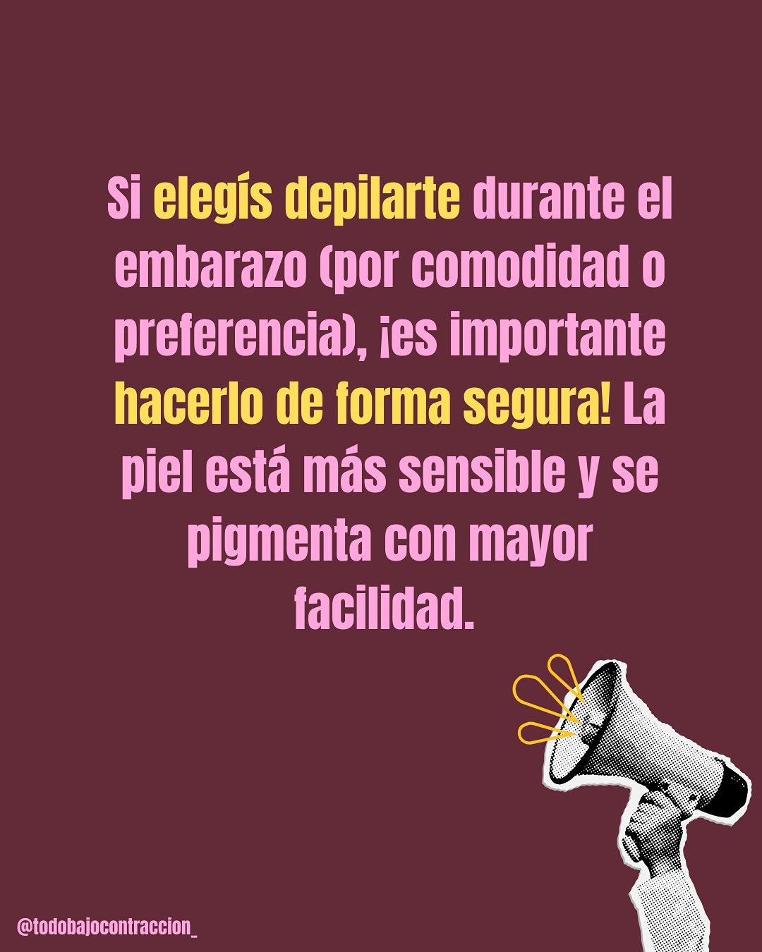 Carrusel ilustrado de Todo Bajo Contracción: Depilación en el embarazo: métodos seguros