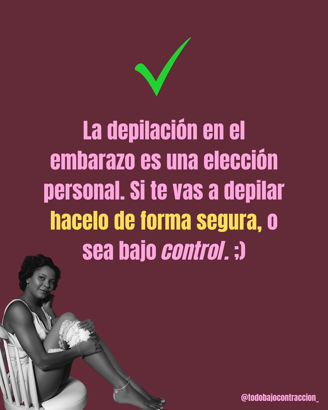 Carrusel ilustrado de Todo Bajo Contracción: Depilación en el embarazo: métodos seguros