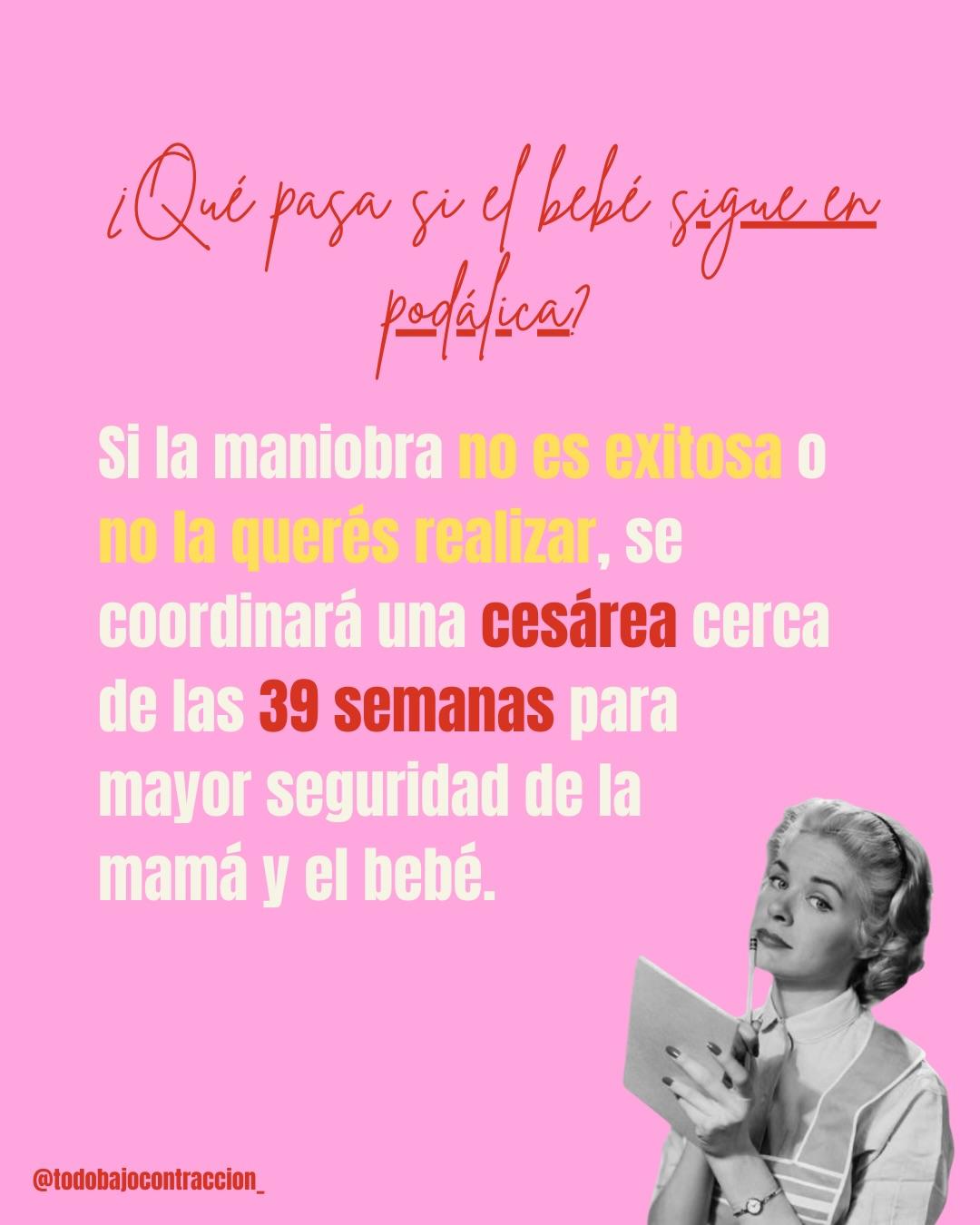 Carrusel ilustrado de Todo Bajo Contracción: Bebé en podálica: ¿siempre cesárea?