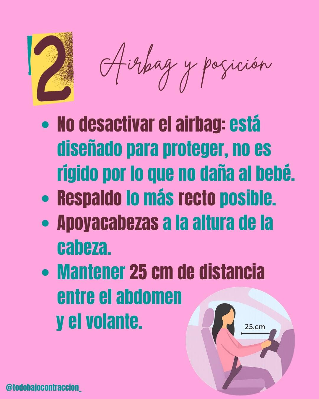 Carrusel ilustrado de Todo Bajo Contracción: Manejar en el embarazo: precauciones