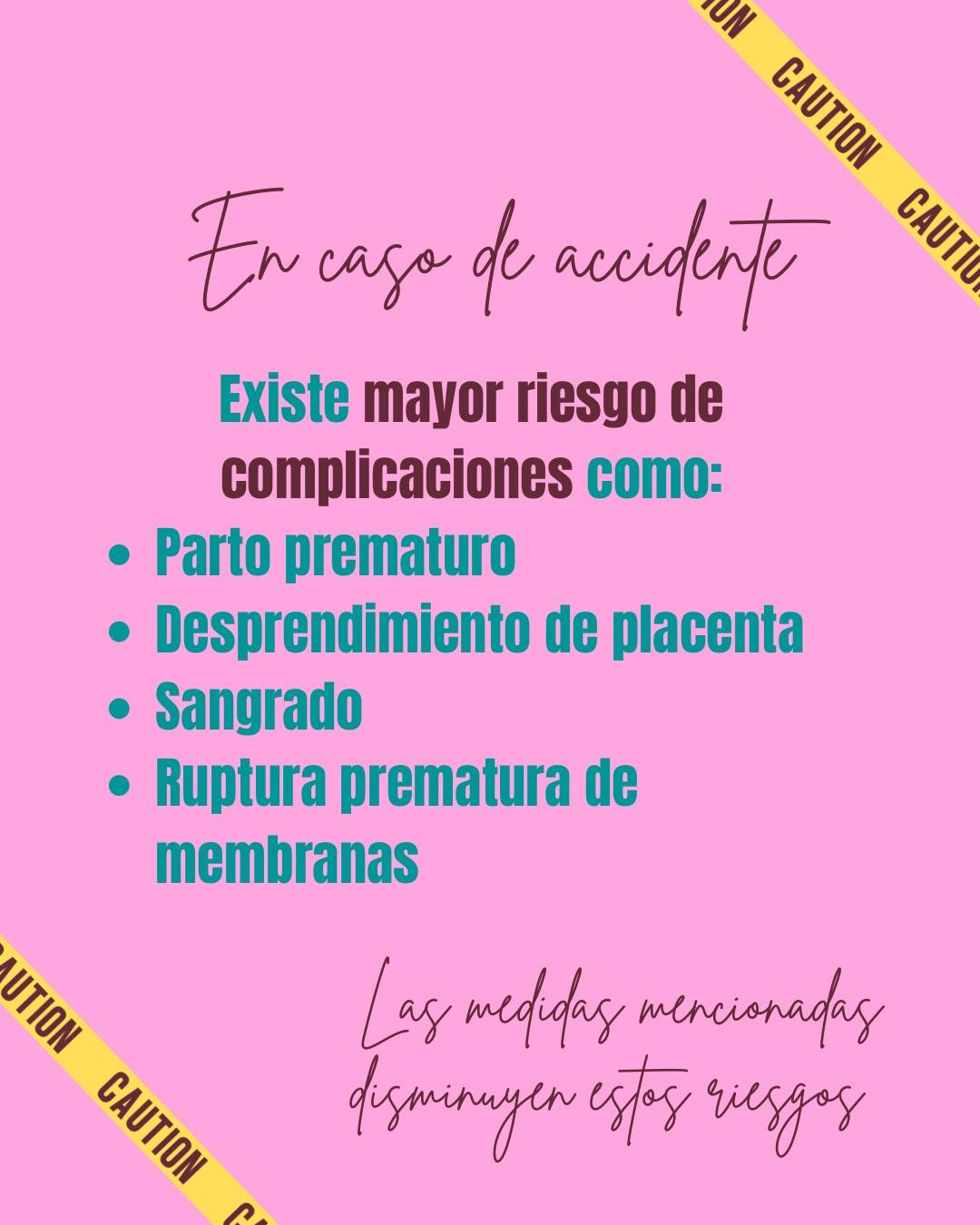 Carrusel ilustrado de Todo Bajo Contracción: Manejar en el embarazo: precauciones
