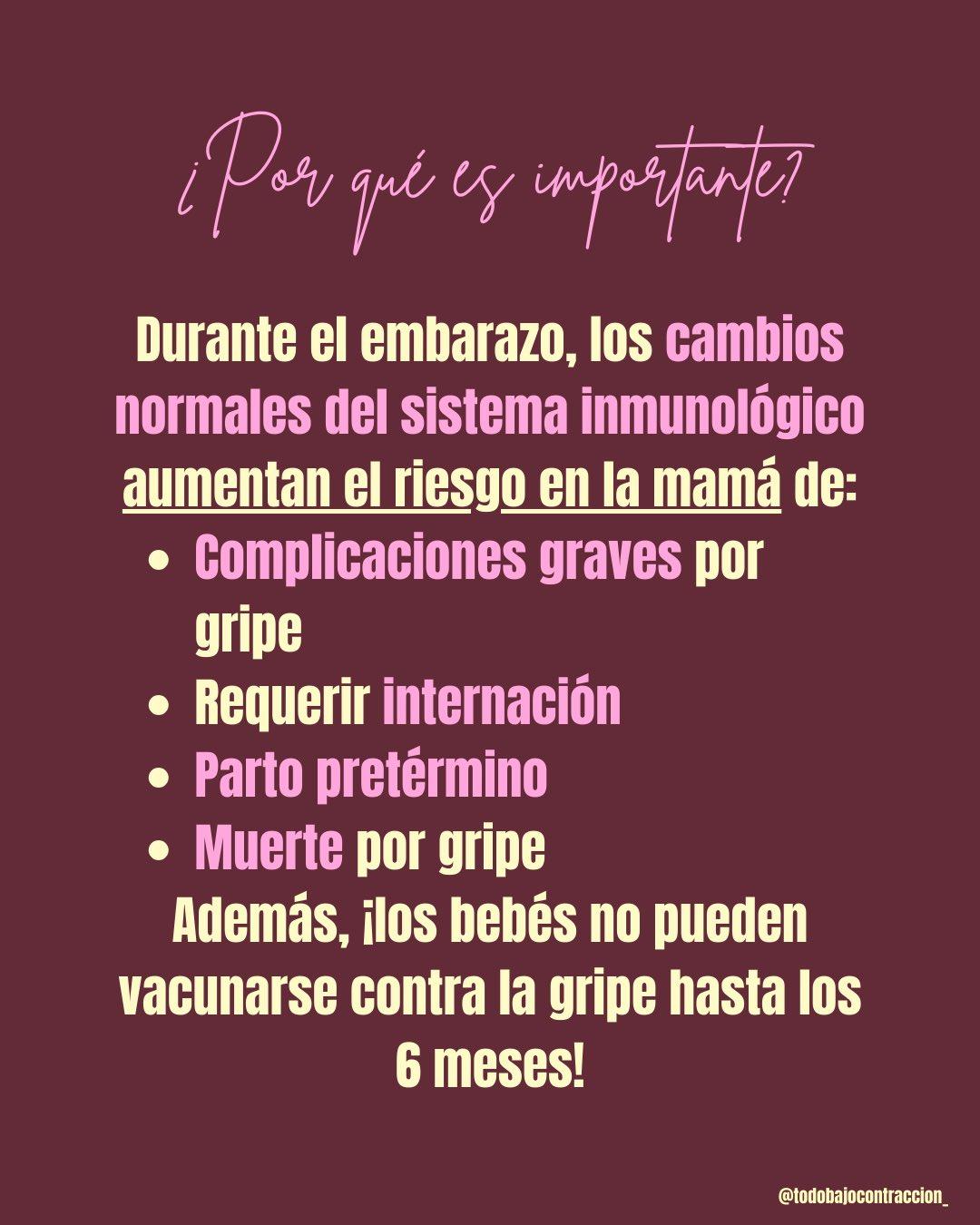 Carrusel ilustrado de Todo Bajo Contracción: Vacunas en el embarazo