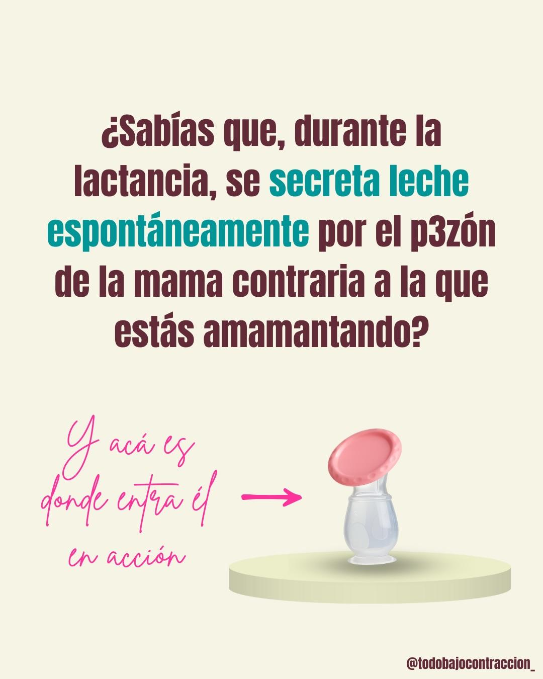 Carrusel ilustrado de Todo Bajo Contracción: Colector de leche materna