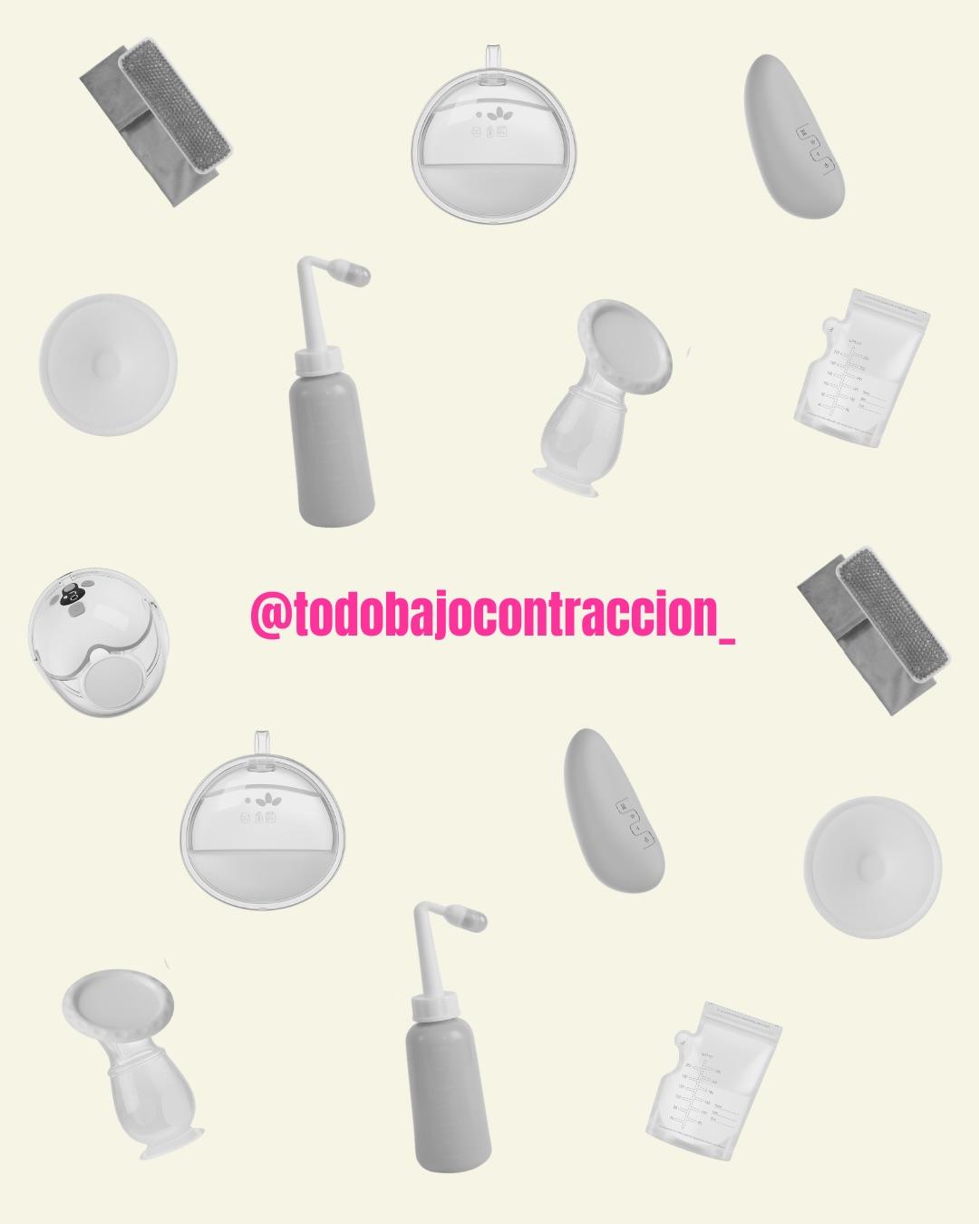 Carrusel ilustrado de Todo Bajo Contracción: Colector de leche materna