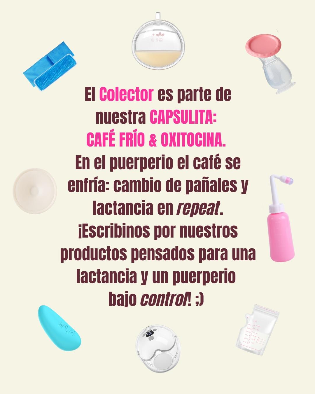 Carrusel ilustrado de Todo Bajo Contracción: Colector de leche materna
