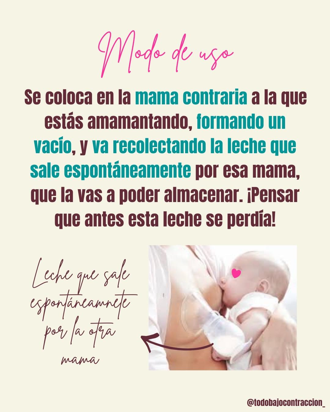 Carrusel ilustrado de Todo Bajo Contracción: Colector de leche materna