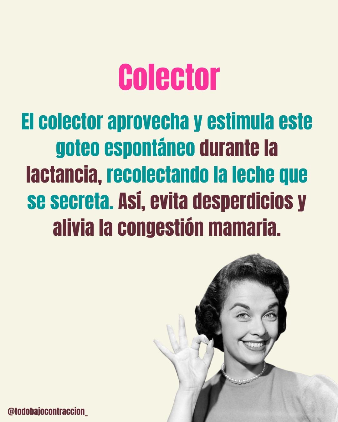 Carrusel ilustrado de Todo Bajo Contracción: Colector de leche materna