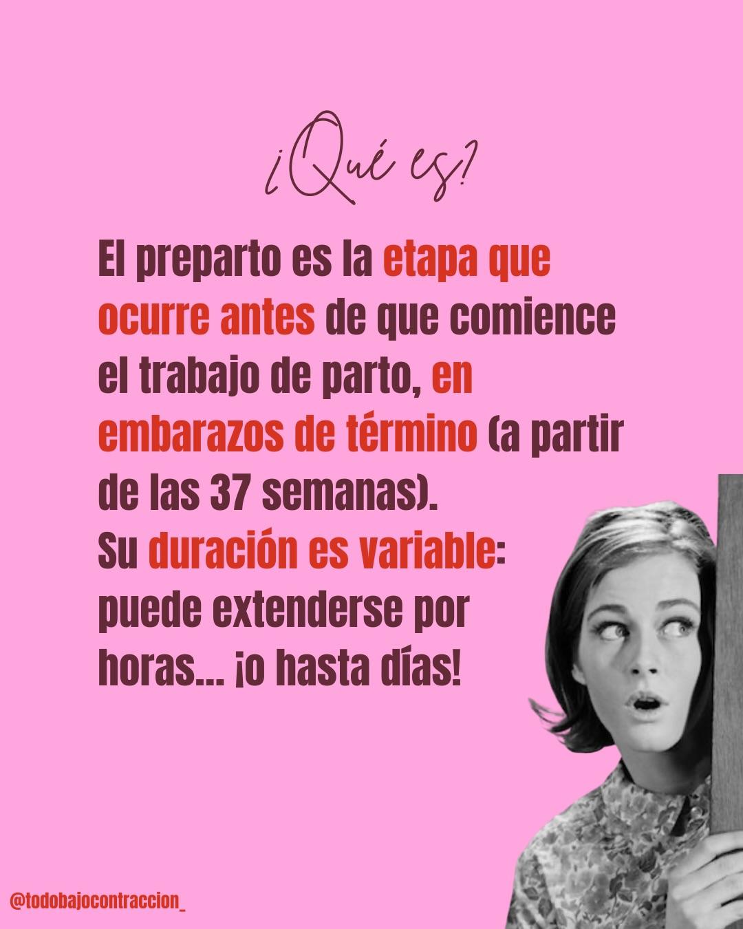 Carrusel ilustrado de Todo Bajo Contracción: Preparto: qué es y cómo transitarlo