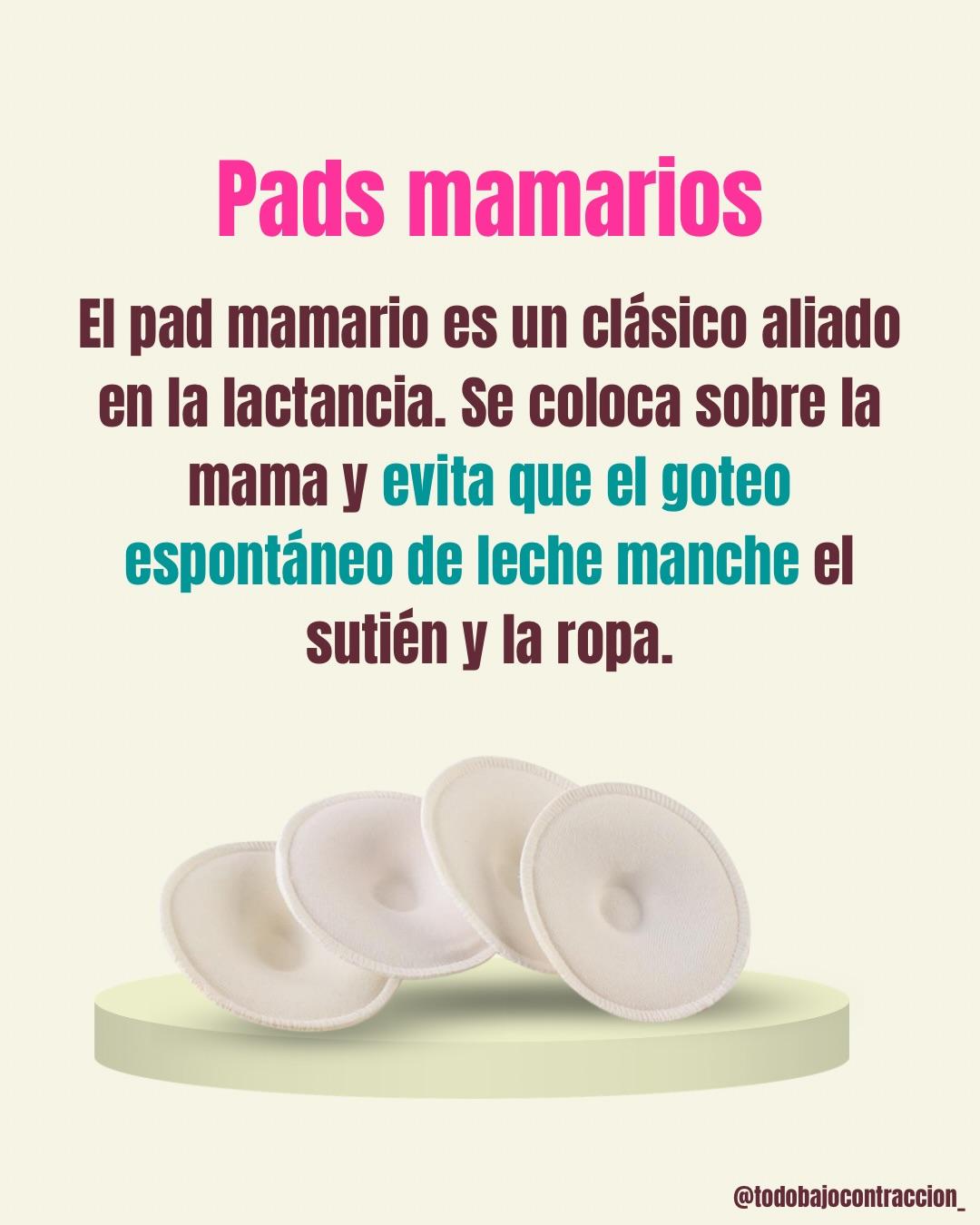 Carrusel ilustrado de Todo Bajo Contracción: Pads mamarios reutilizables