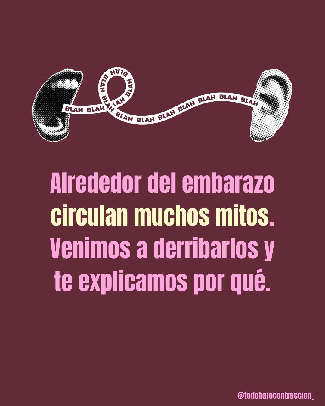 Carrusel ilustrado de Todo Bajo Contracción: Mitos del embarazo, derribados