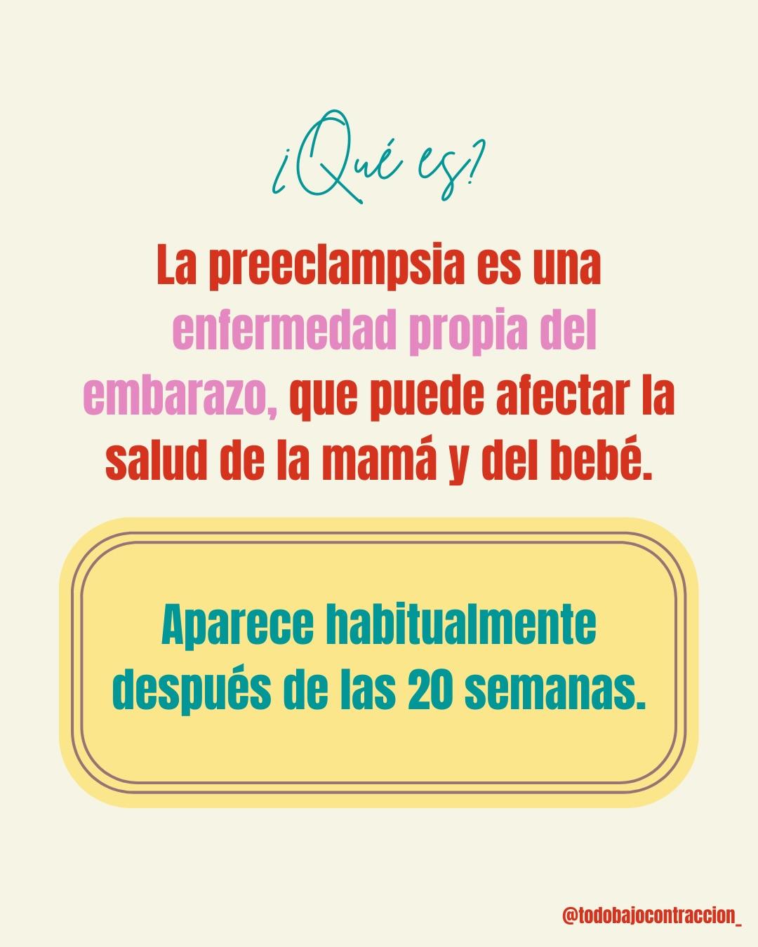 Carrusel ilustrado de Todo Bajo Contracción: Preeclampsia: qué es y cómo detectarla