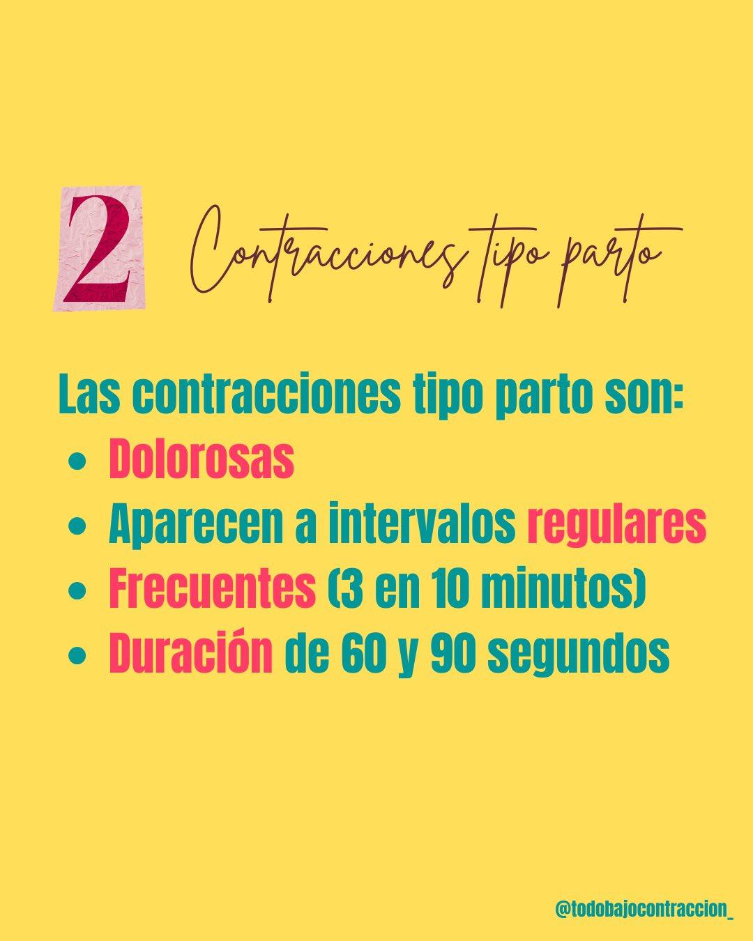 Carrusel ilustrado de Todo Bajo Contracción: Señales de que se acerca el parto