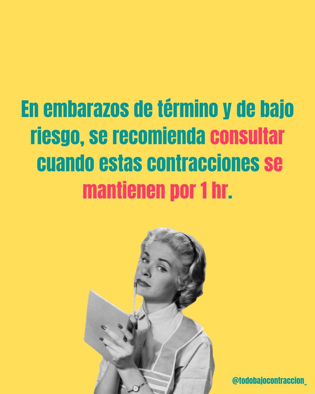 Carrusel ilustrado de Todo Bajo Contracción: Señales de que se acerca el parto