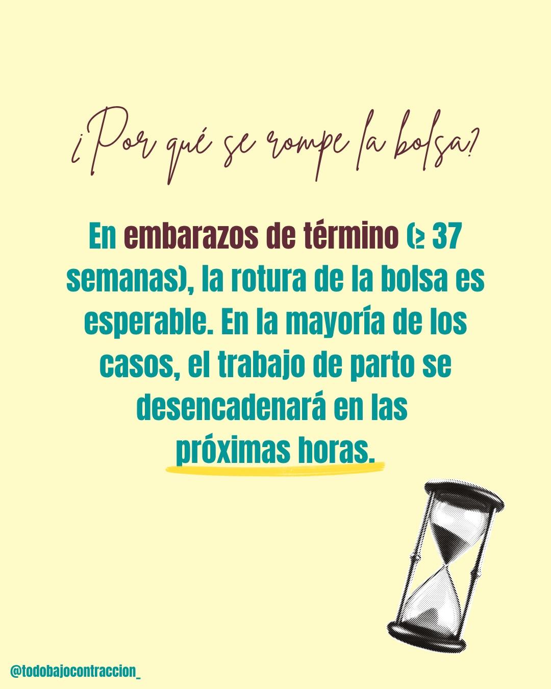 Carrusel ilustrado de Todo Bajo Contracción: Pérdida de líquido en el embarazo