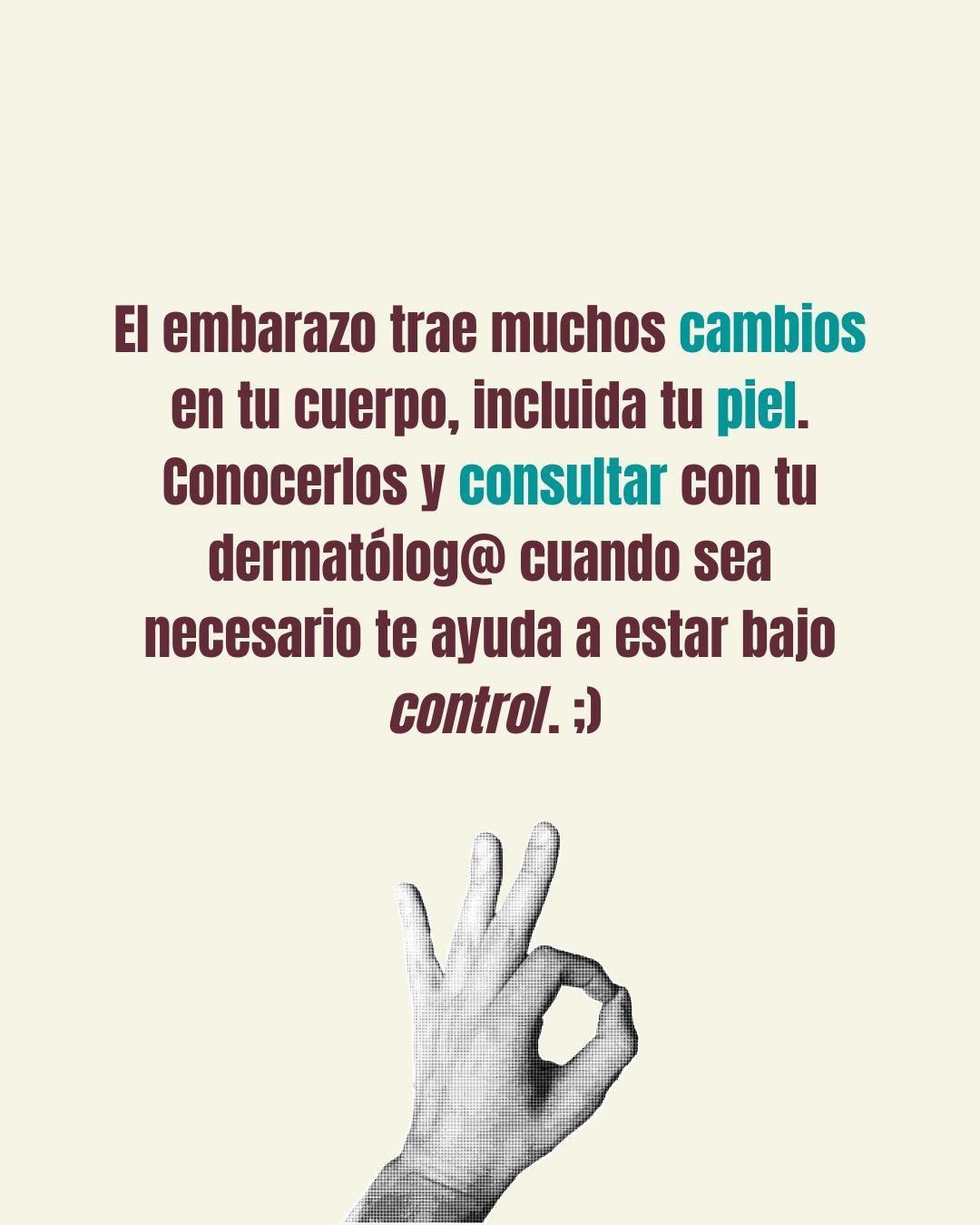 Carrusel ilustrado de Todo Bajo Contracción: Cambios en la piel durante el embarazo